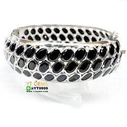 กำไลนิล กำไลเงินแท้ 92.5% ประดับ พลอยนิล (cz) YTG-10172 YTGEMS