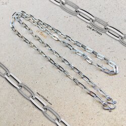 สร้อยคอเงินแท้ ลายโซ่ 24 นิ้ว แบนกว้าง 3.5 มม. YTG-9455 YTGEMS whole