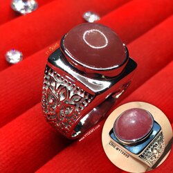 แหวนทับทิมกินบ่เซี่ยง (พลอยแท้หายาก) แหวนเงินแท้ ชุบทองคำขาว พลอยทับทิมแท้ YTG-11287 YTGEMS