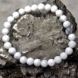 สร้อยข้อมือฮาวไลท์แท้ เกรดA (ผิวด้าน) 6 มม. YTG-11411 YTGEMS