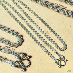 สร้อยคอเงินแท้ ลายห่วงคู่ กลมกว้าง 4 มม. 20 นิ้ว YTG-11256 YTGEMS