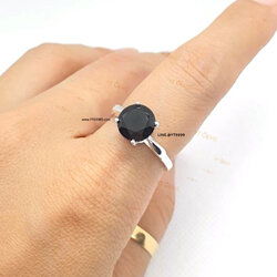 แหวนนิล แหวนเงินแท้ พลอยนิล (CZ) YTG-11386 YTGEMS