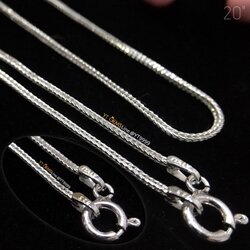 สร้อยคออิตาลี เงินแท้ ลายสี่เสา 1 มม. 20 นิ้ว YTG-9522 YTGEMS