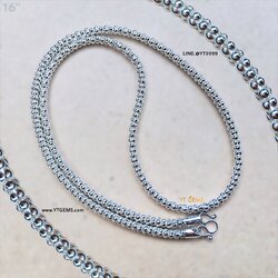 สร้อยคอเงินแท้ ลายเกล็ดมังกร หนา 4 มม. 16 นิ้ว YTG-11317 YTGEMS