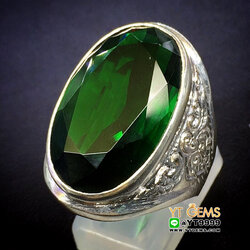 แหวนมรกต แหวนเงินแท้ 92.5% ประดับ พลอยมรกต (cz) YTG-9965 YTGEMS