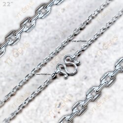 สร้อยคอเงินแท้ ลายโซ่ ตัดเหลี่ยม 2 มม. 22 นิ้ว YTG-11176 YTGEMS