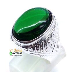 แหวนมรกต แหวนเงินแท้ 92.5% ประดับ พลอยมรกต (CZ) YTG-10357 YTGEMS