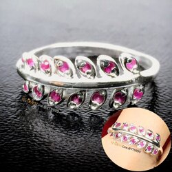 แหวนใบมะกอก ทับทิม แหวนเงินแท้ พลอยทับทิมชาตั้ม YTG-11197 YTGEMS