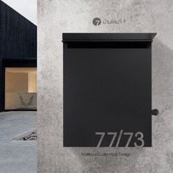 ตู้จดหมายรุ่นคลาสสิค อักษรฉลุ เปิดข้าง 28x35 cm