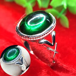 แหวนมรกต แหวนเงินแท้ พลอยมรกต (CZ) YTG-10336 YTGEMS