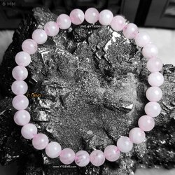 สร้อยข้อมือโรสควอตซ์มาดากัสการ์แท้ (เกรดA) 6 มม. YTG-8926 YTGEMS