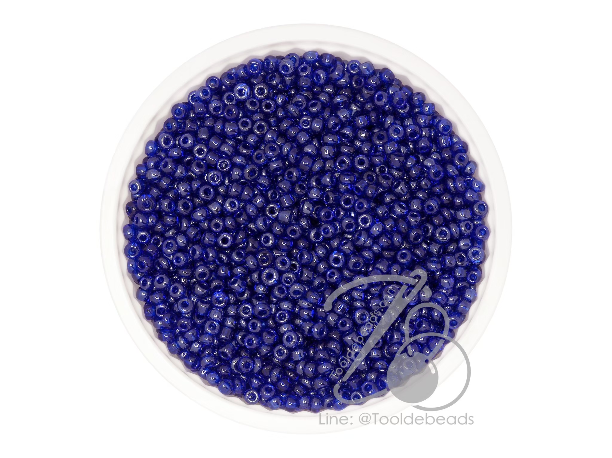 ลูกปัดเม็ดทราย 12/0 โทนใส สีน้ำเงิน (450 กรัม) SKU-09288