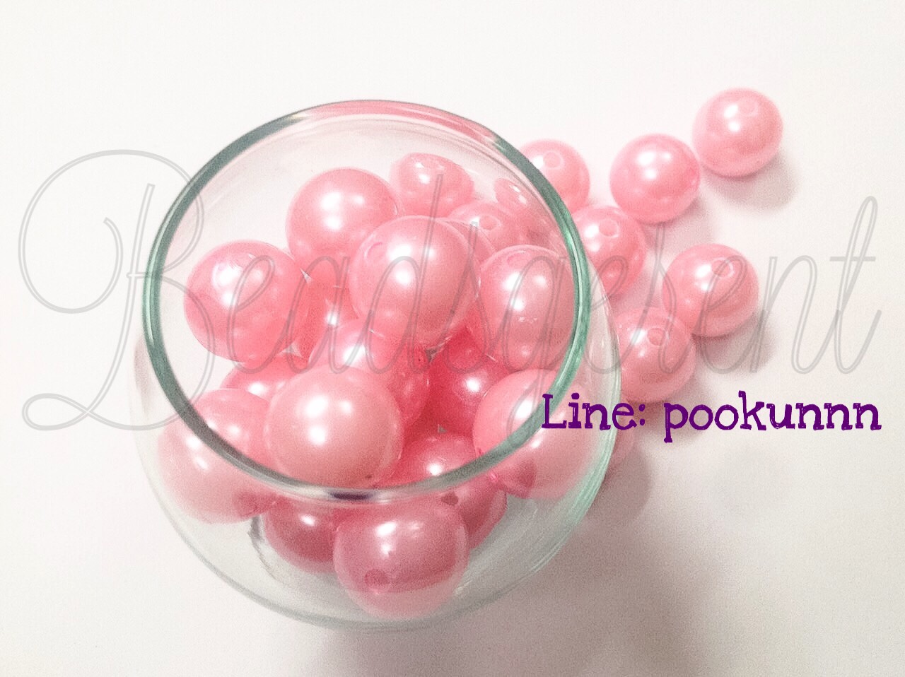 ลูกปัดมุกพลาสติก 16มม. (450 กรัม) SKU-07430