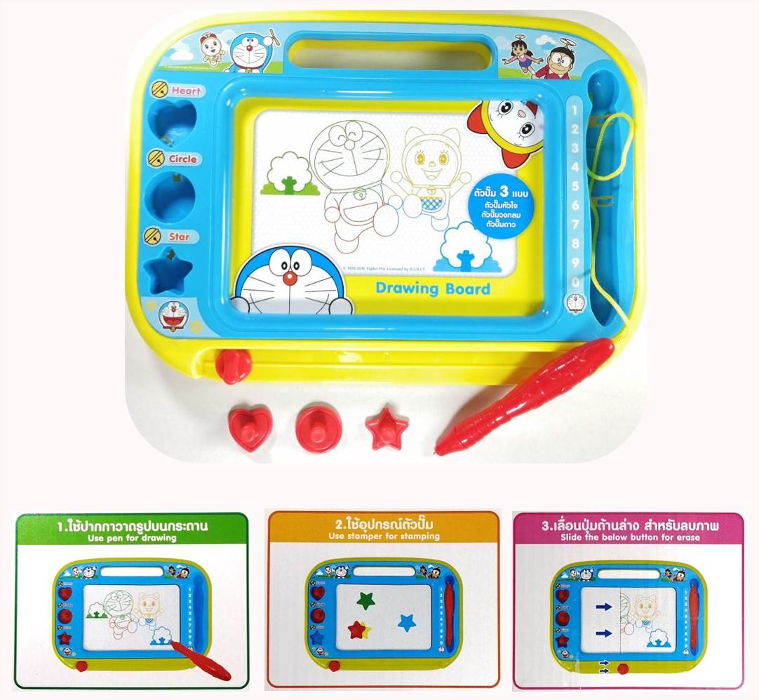 กระดานวาดเขียน 4 สี โดเรมอนพร้อมส่ง Doraemon