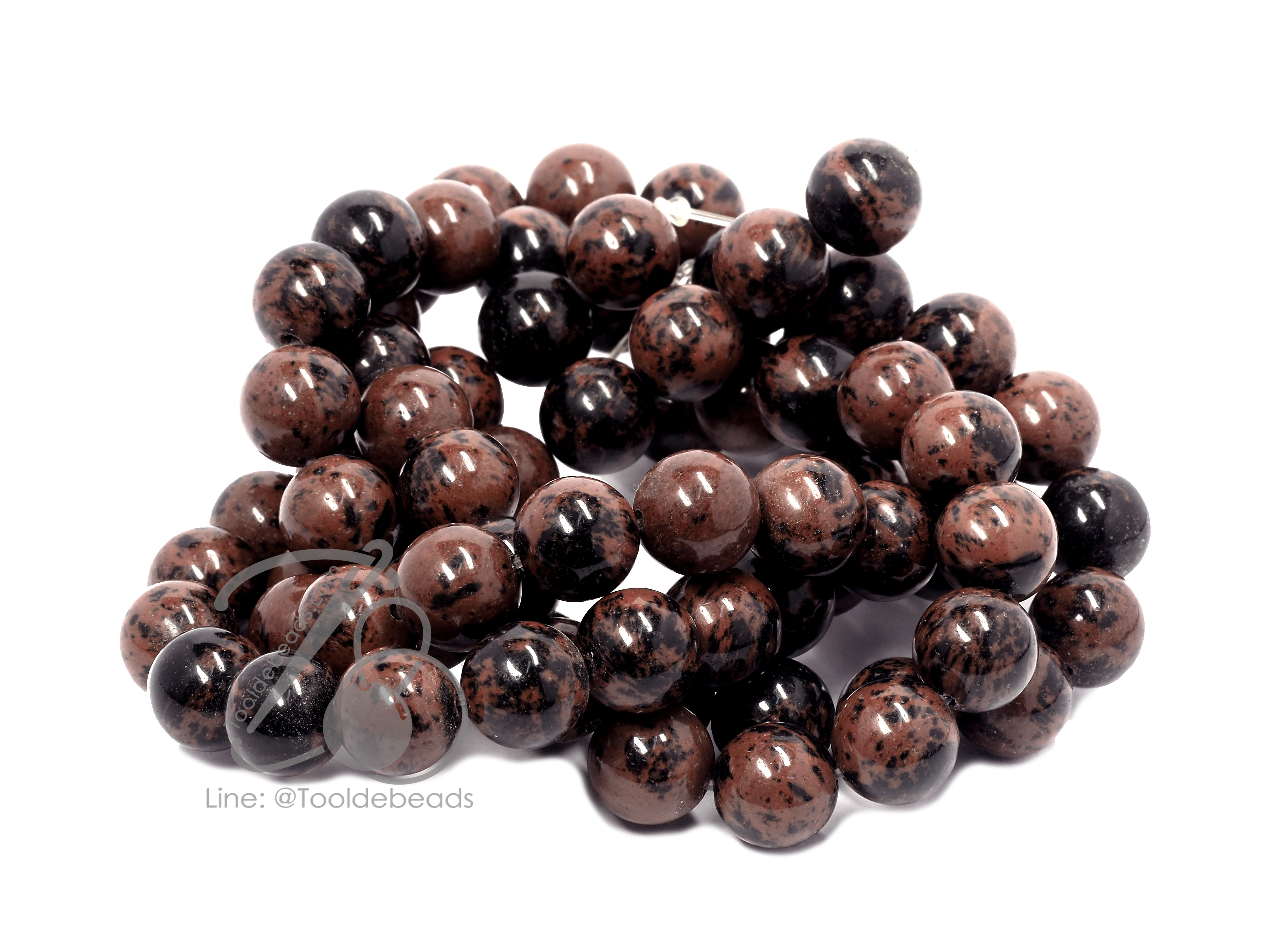 หิน Mahogany Obsidian 10มม. (38 เม็ด) SKU-09958