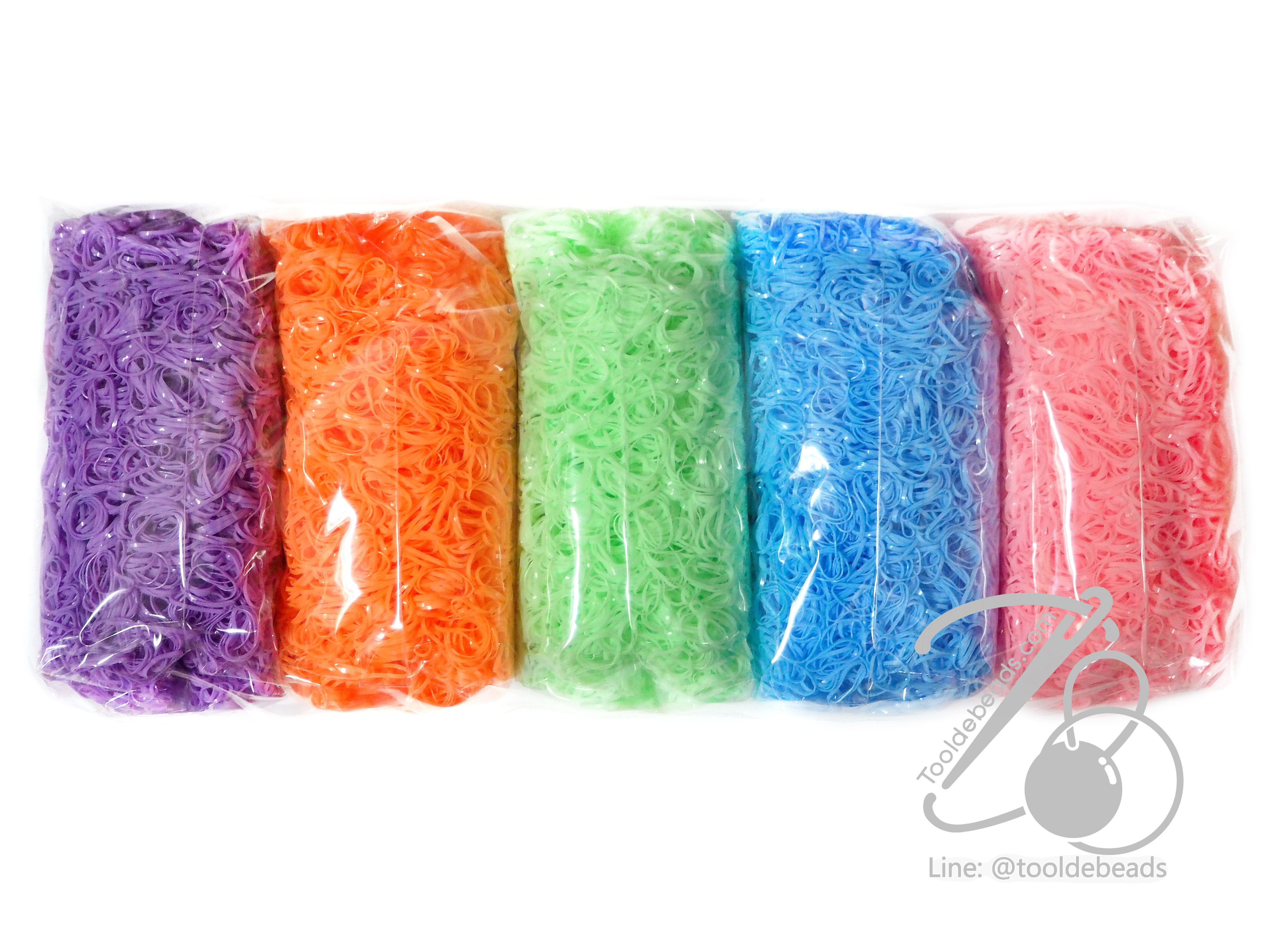 หนังยางรัดผม สีผสม 27 เส้นจิ๋ว (1 กิโลกรัม) SKU-05321
