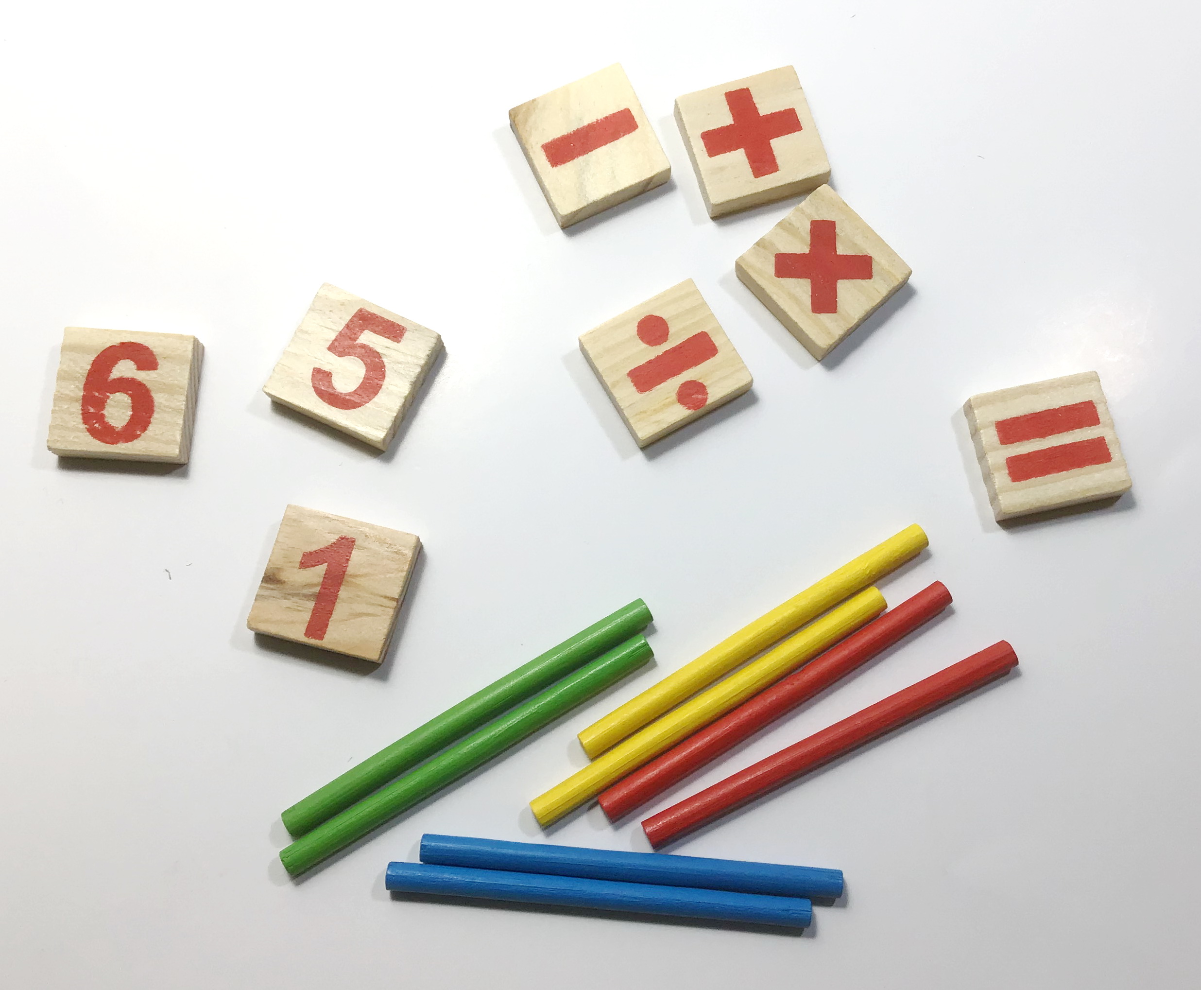 บล็อกไม้คณิตศาสตร์เพื่อการเรียนรู้พร้อมส่งMathematical Intelligence stick