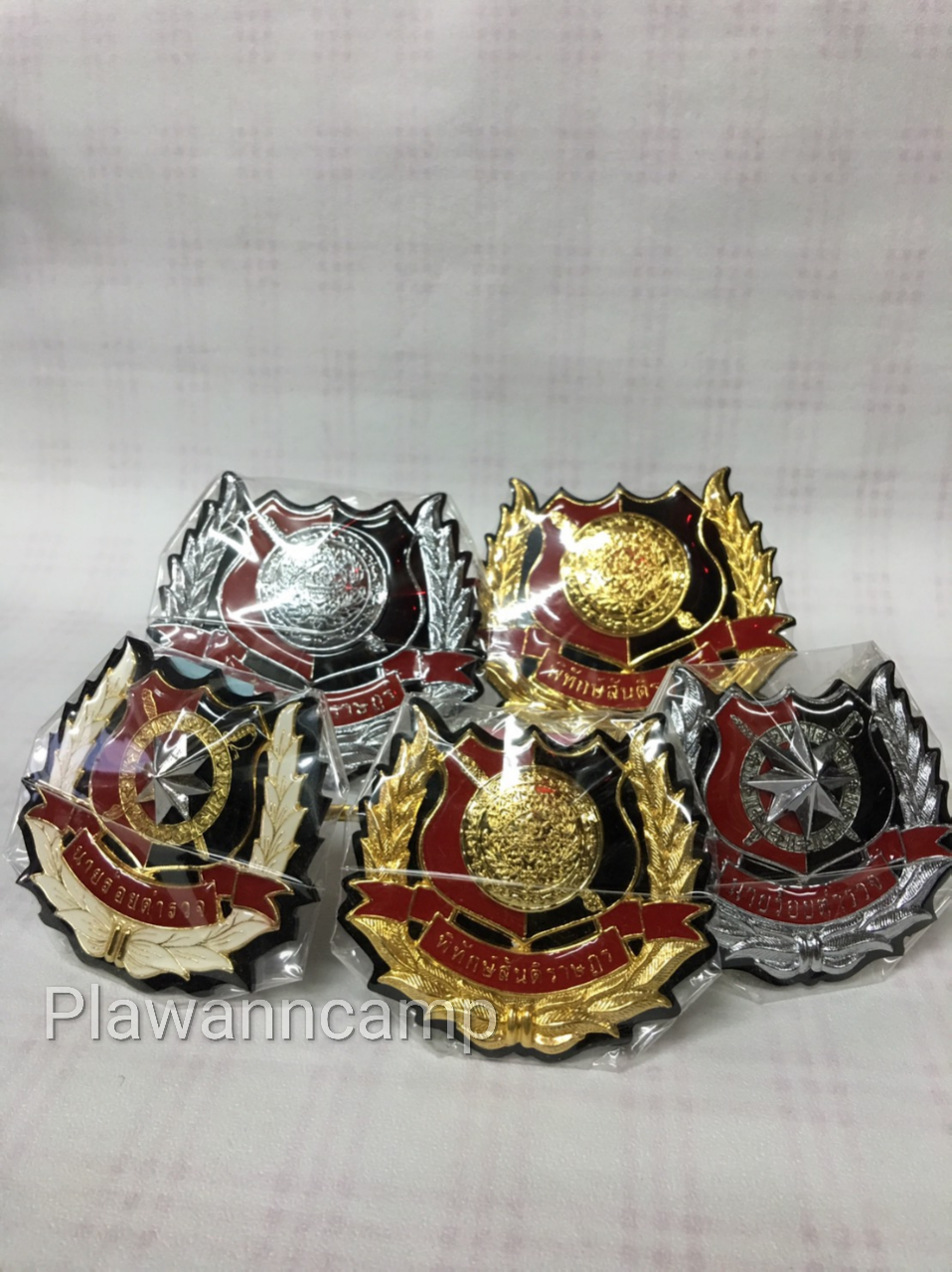 ตราติดกระจังหน้ารถ ตราติดหน้ารถ นายร้อยตำรวจ