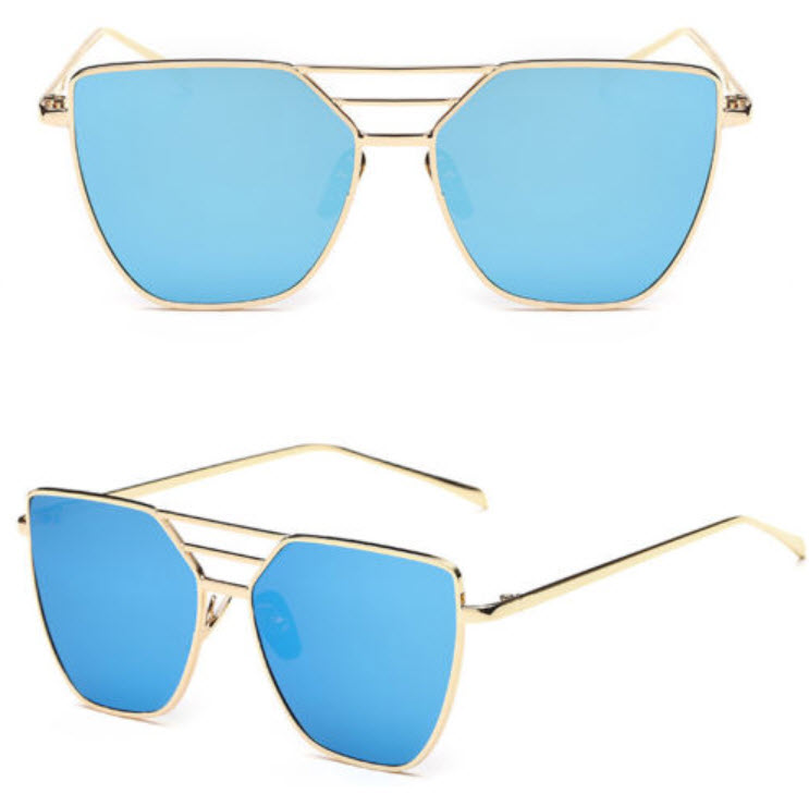 แว่นตากันแดด UV400 สีฟ้า