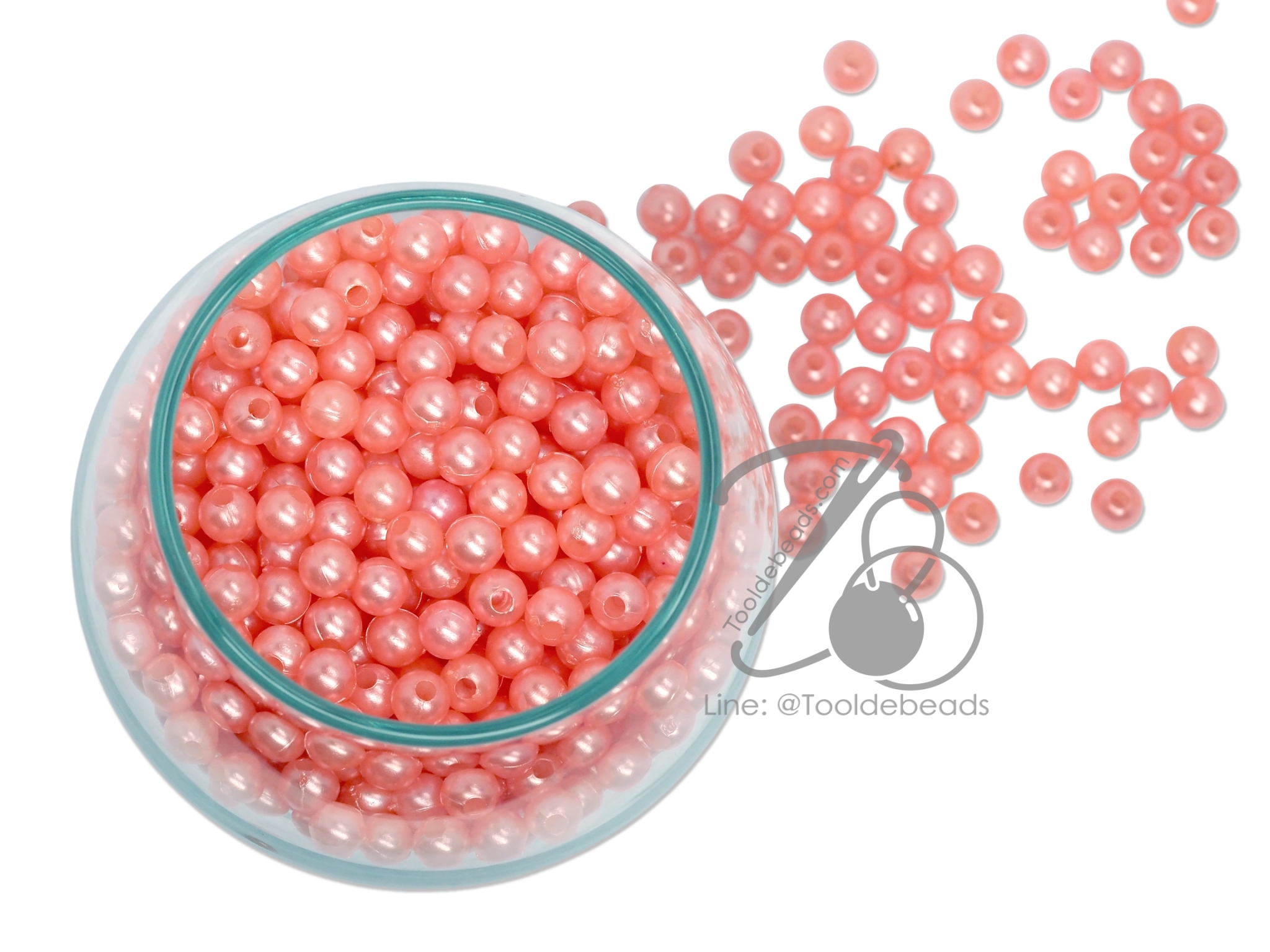 ลูกปัดมุกพลาสติก 5มม. (15 กรัม) SKU-07209