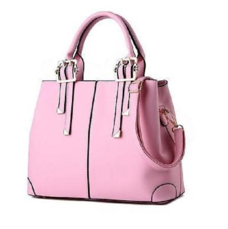 กระเป๋าสะพายแฟชั่น สีชมพูอ่อน