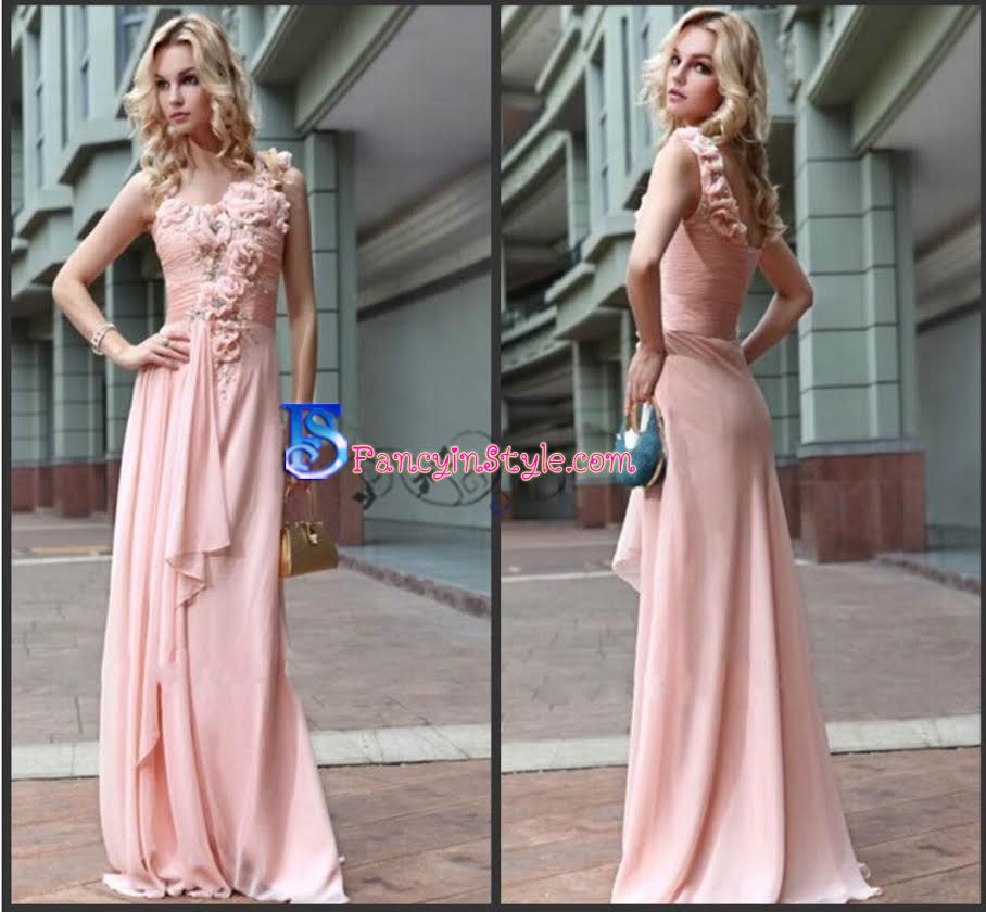 Long Dress ชุดราตรียาวสีโอลโรส/ชุดเดรสยาว/ชุดออกงาน/ชุดไปงานแต่ง