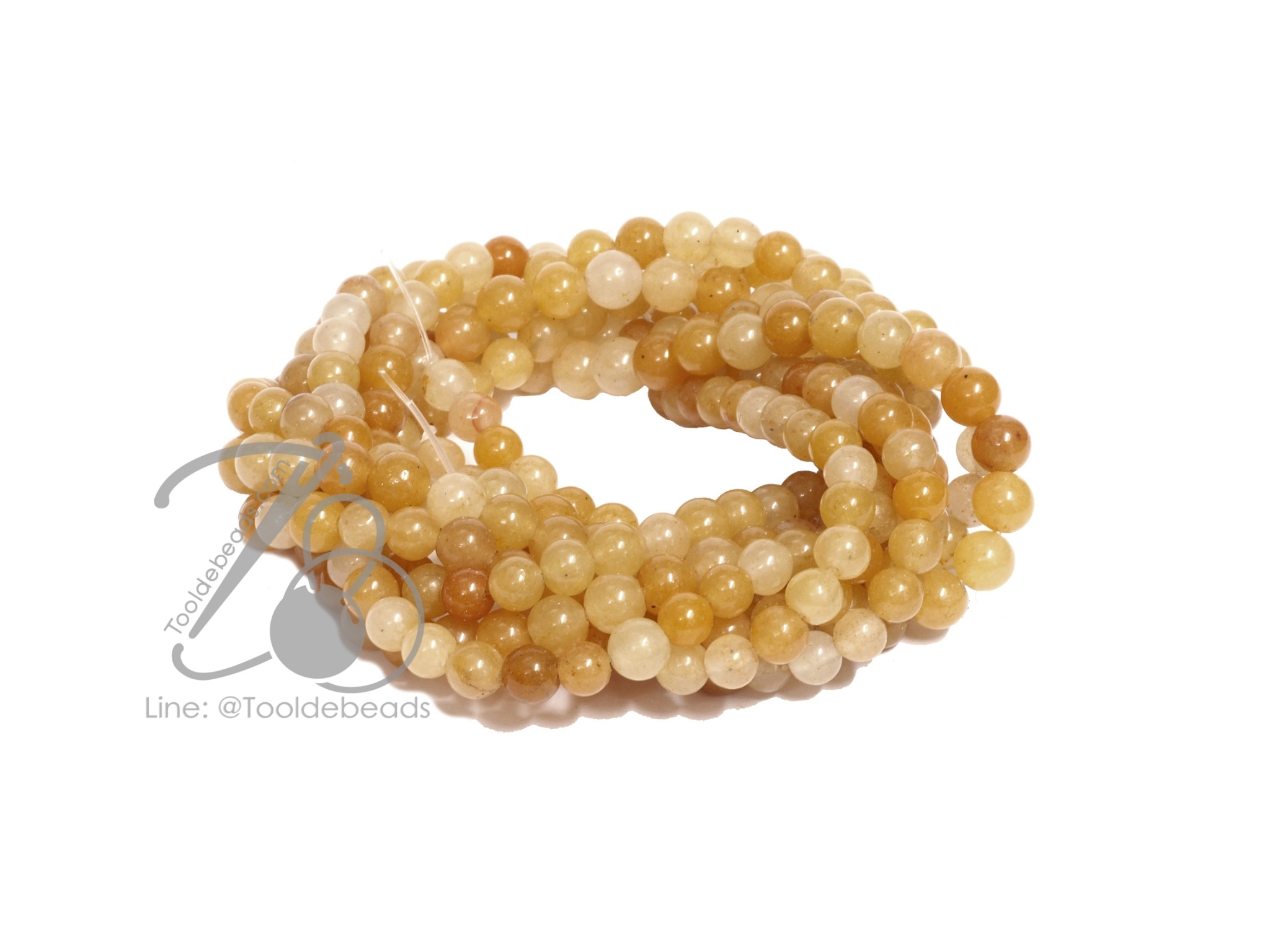 หิน หยกน้ำผึ้ง 4มม. (95 เม็ด) SKU-09315