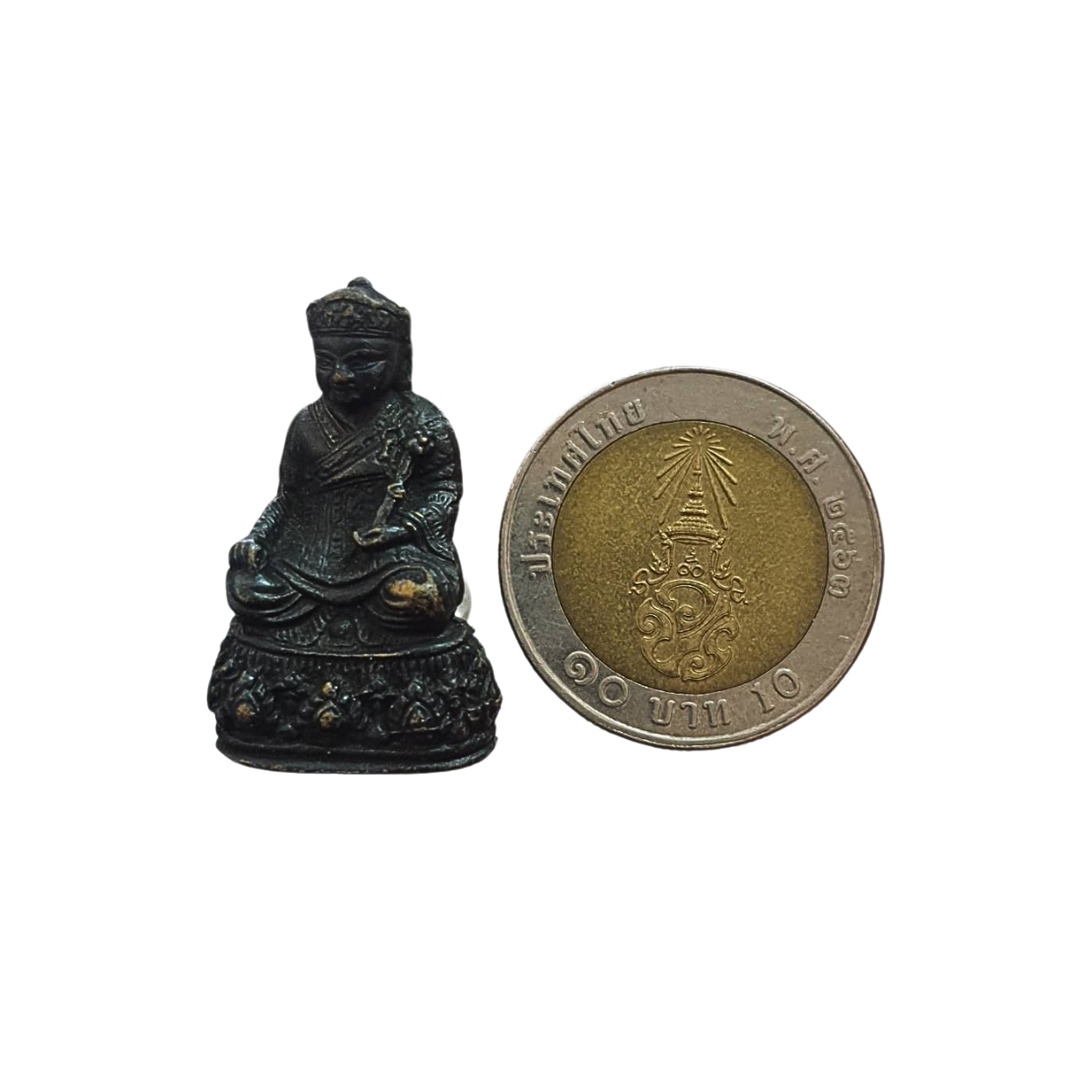 รูปหล่อลอยองค์ไต้ฮงกงโจวซือเนื้อทองเหลืองรมดำ