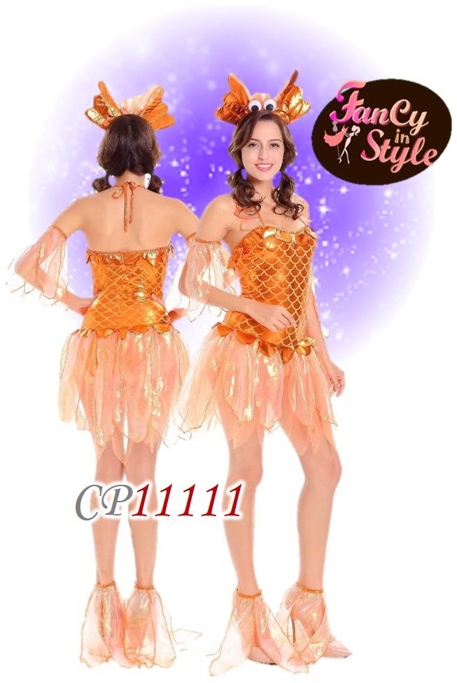 Fairy tale/Disney /Cartoon/Game costume/Goldfish Costume/ชุดแฟนซีปลาทอง