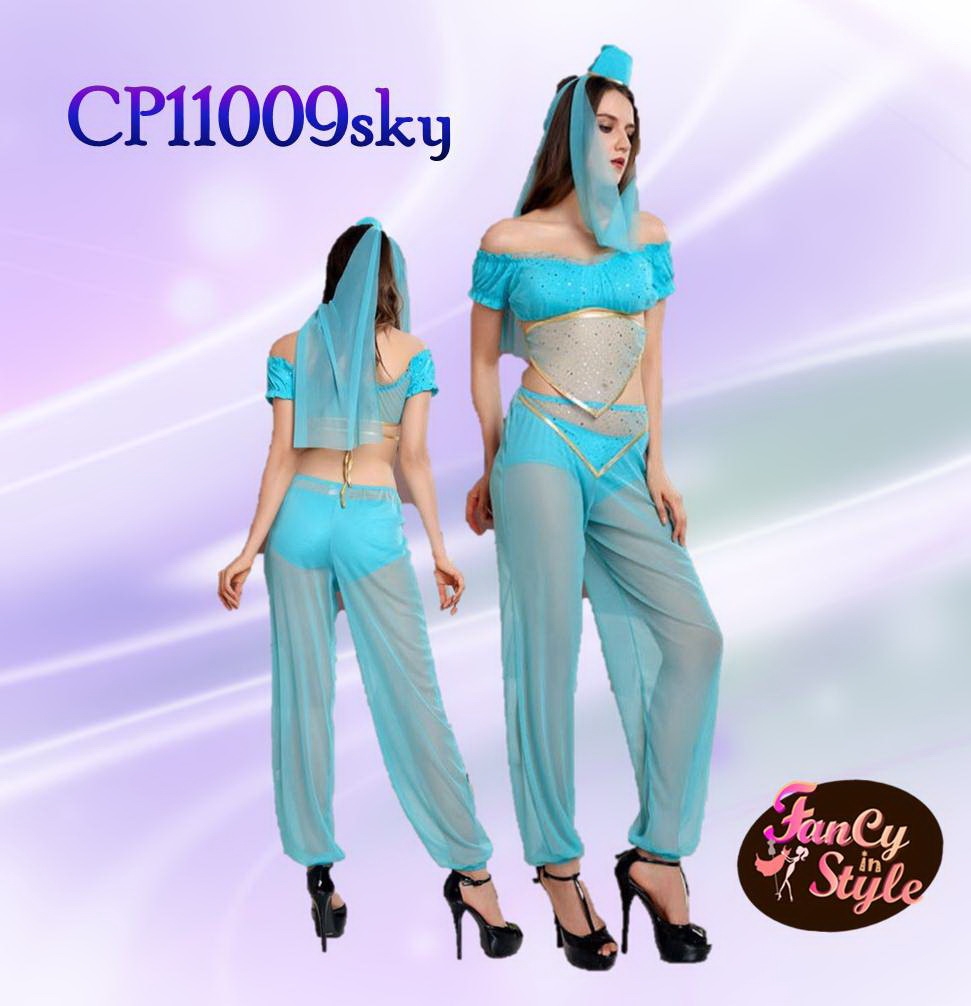 Genie fancydress/Jusmine Princess fancydress/ชุดจินนี่สีฟ้า/ชุดเจ้าหญิงจัสมิน