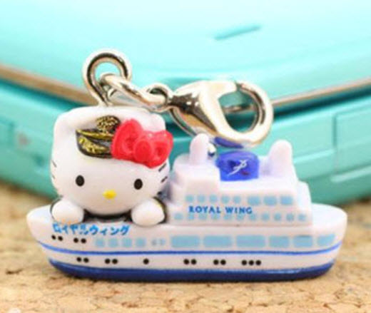 ที่ห้อยมือถือคิตตี้บนเรือ Royal Wing
