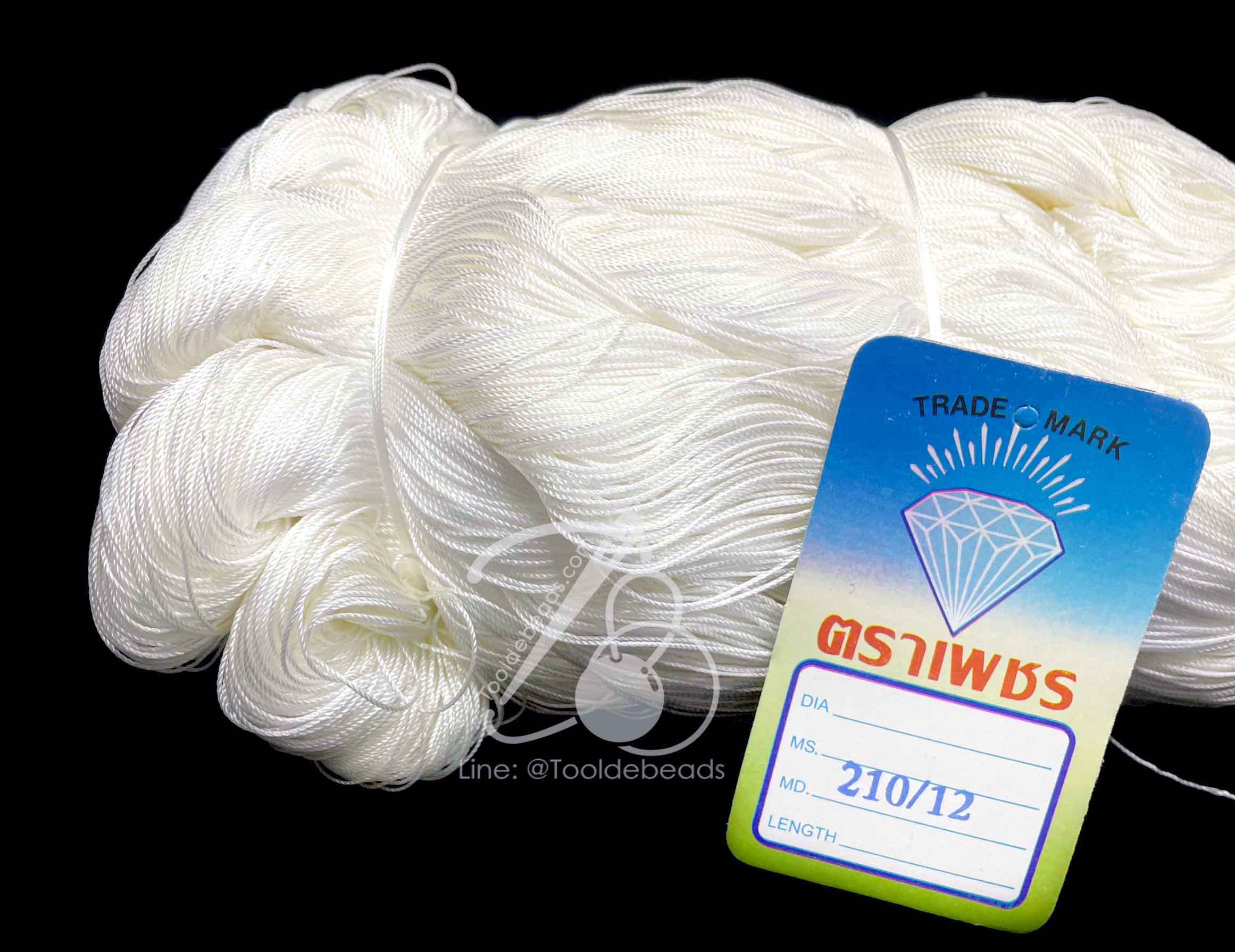 ด้ายไนลอน เบอร์ 210 สีขาว (1 กิโลกรัม) SKU-13082