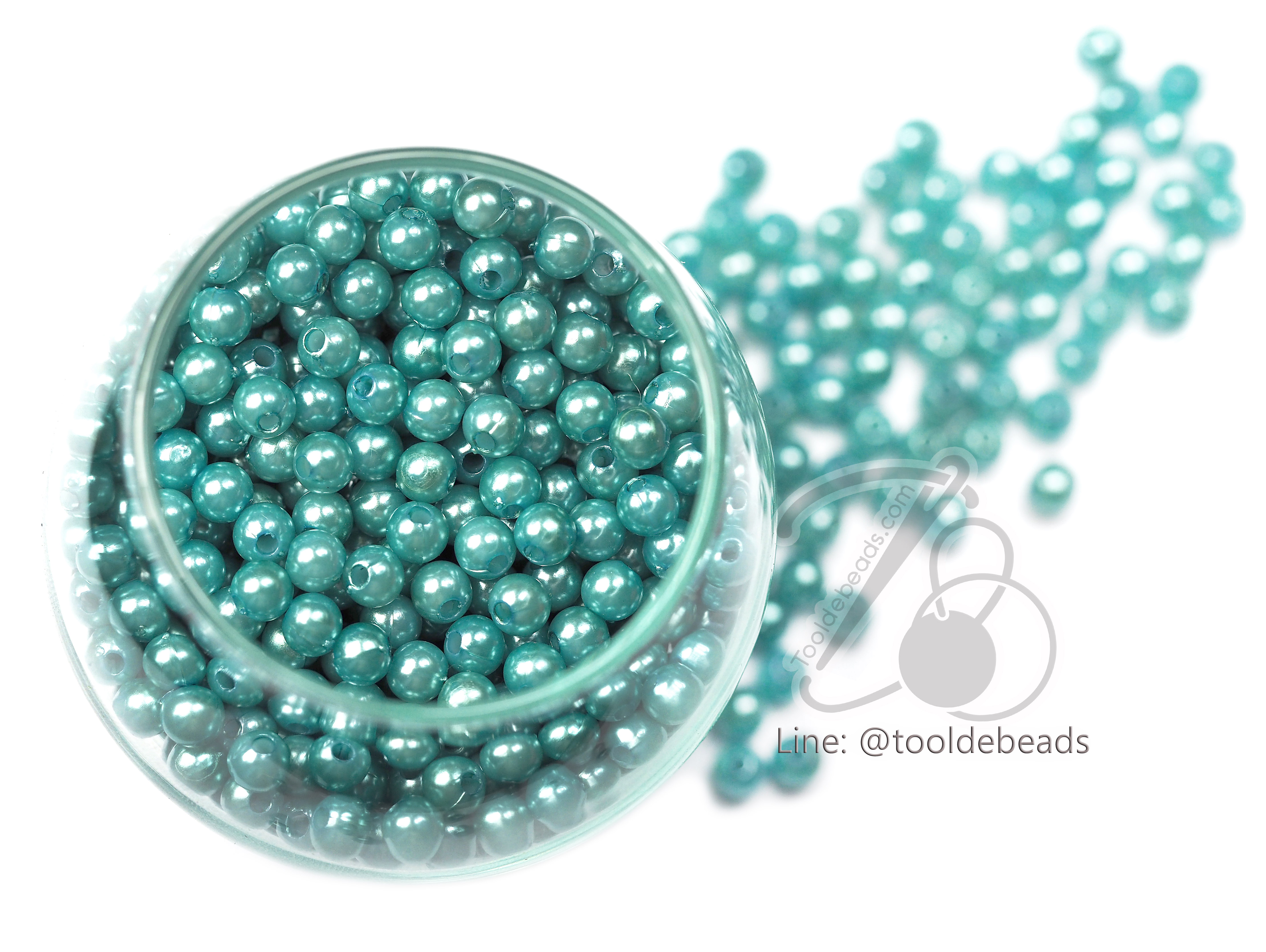 ลูกปัดมุกพลาสติก 5มม. (15 กรัม) SKU-07209