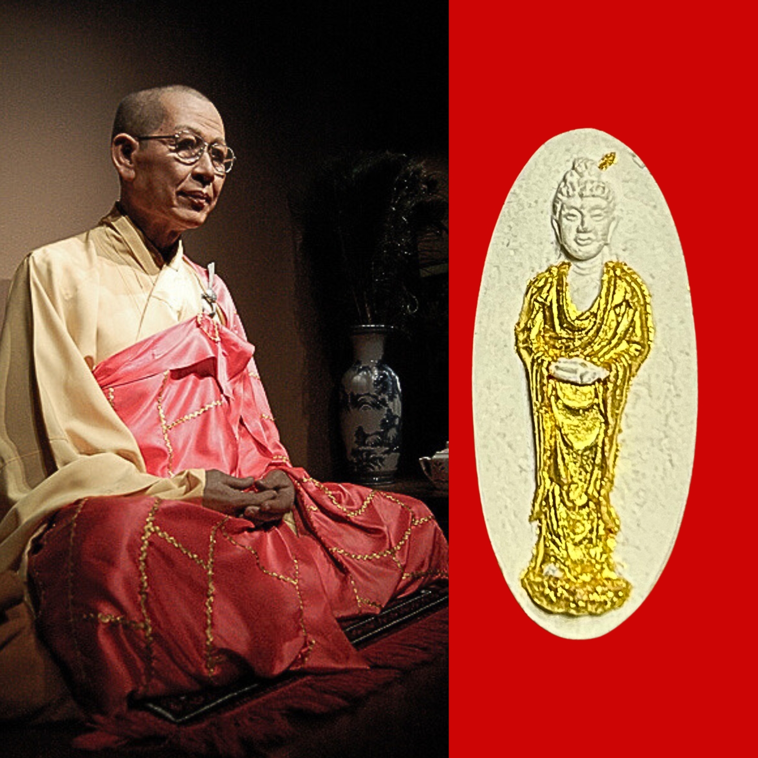 พระโพธิสัตว์เจ้าแม่กวนอิม พระคุณเจ้าหลวงจีนคณาณัติจีนพรต ท่านเย็นบุญซือแปะ วัดทิพย์วารี (กัมโล้วยี่) บ้านหม้อ จ.กรุงเทพฯ (องค์นี้ปิดทองสวยงามมากค่ะ)
