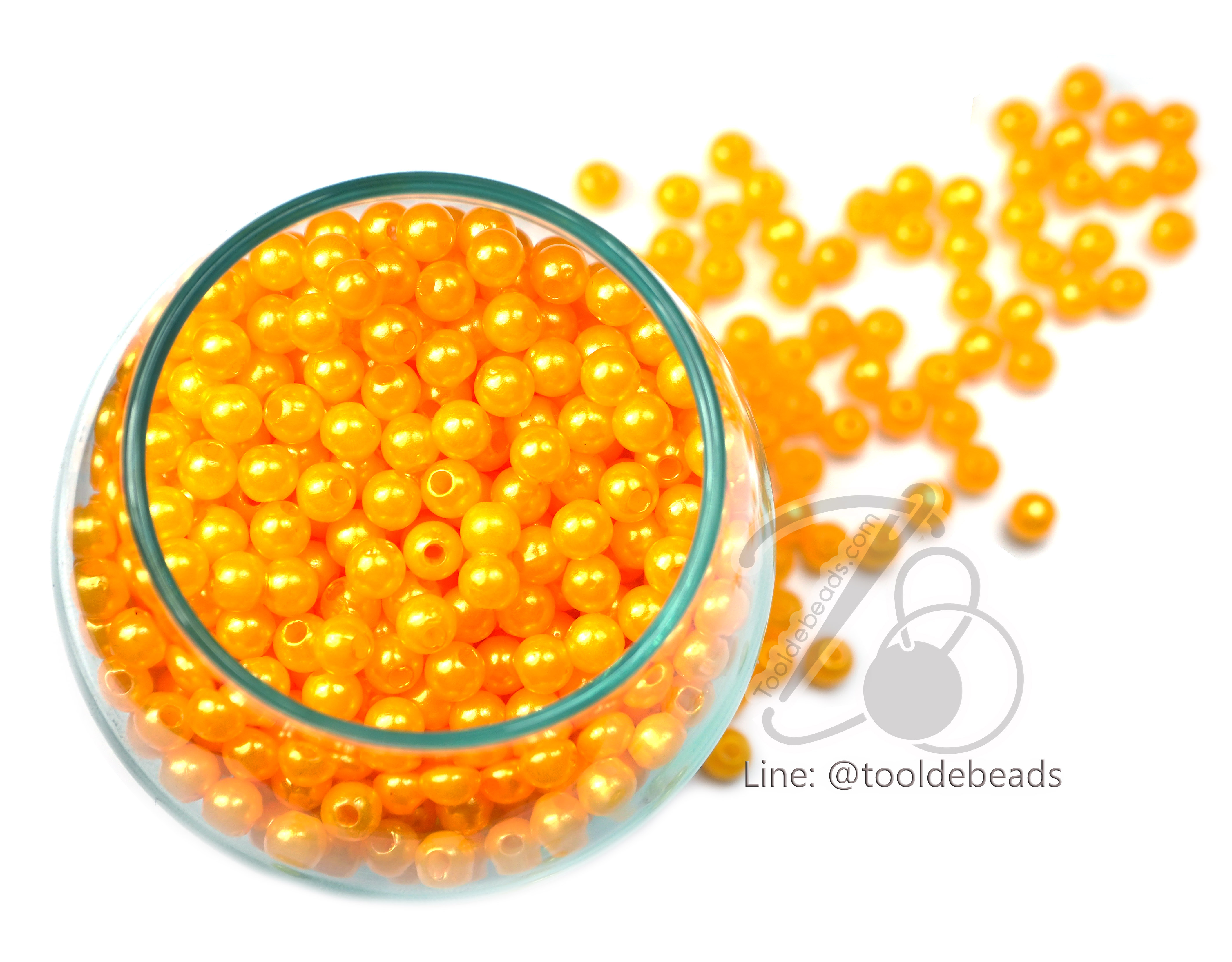 ลูกปัดมุกพลาสติก 5มม. (15 กรัม) SKU-07209