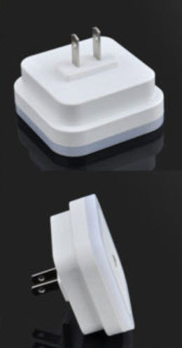 ไฟอัตโนมัติ สีขาว (ขาเสียบแบน)