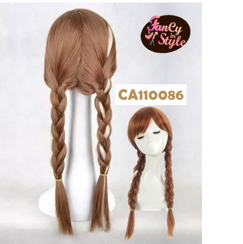 Anna Princess Wig/วิกผมสไตล์เจ้าหญิงอันนา/Fairy tale/Disney /Cartoon/Game costume