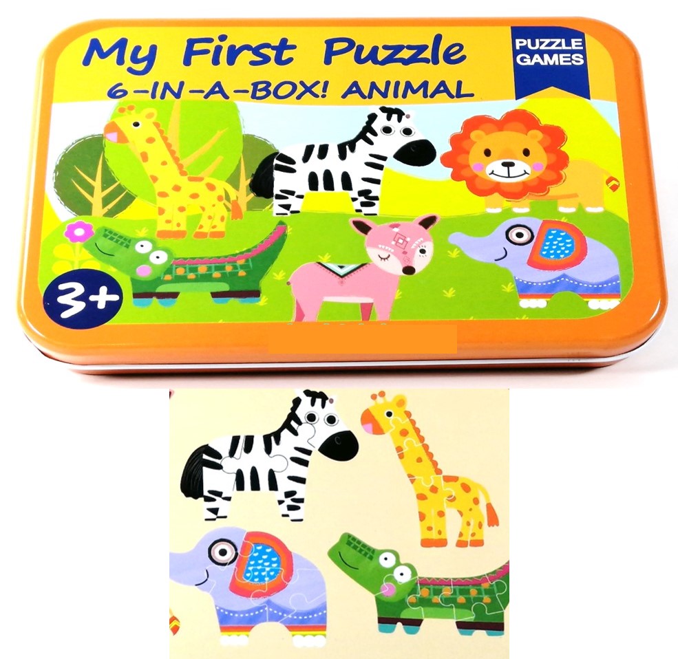 จิ๊กซอว์ไม้พร้อมส่ง หลากหลายแบบ สีสันสดใสแบบเล่นได้แบบ 6 IN 1