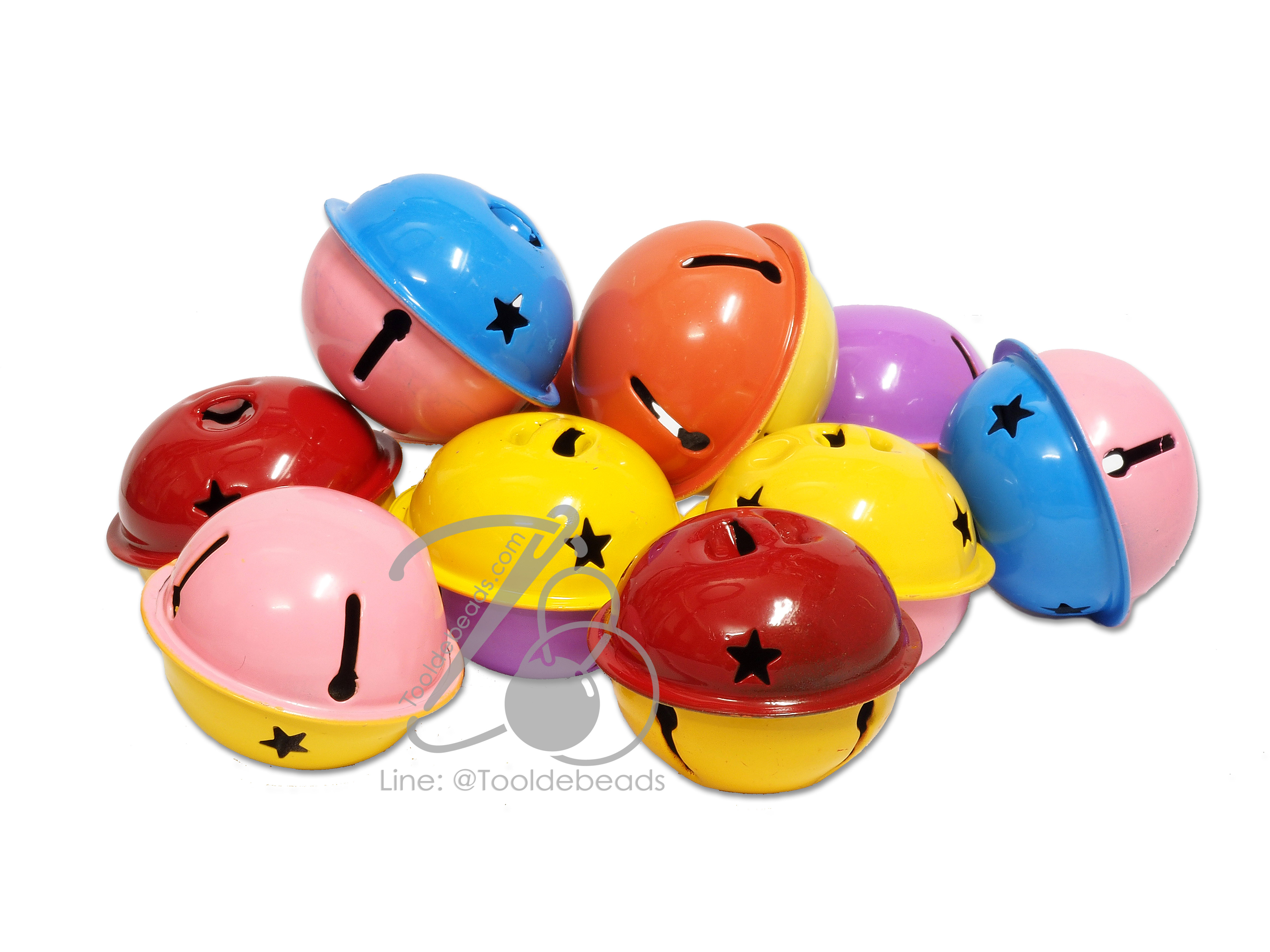 กระพรวน 32*40มม. สีสด (10 ชิ้น) SKU-07759