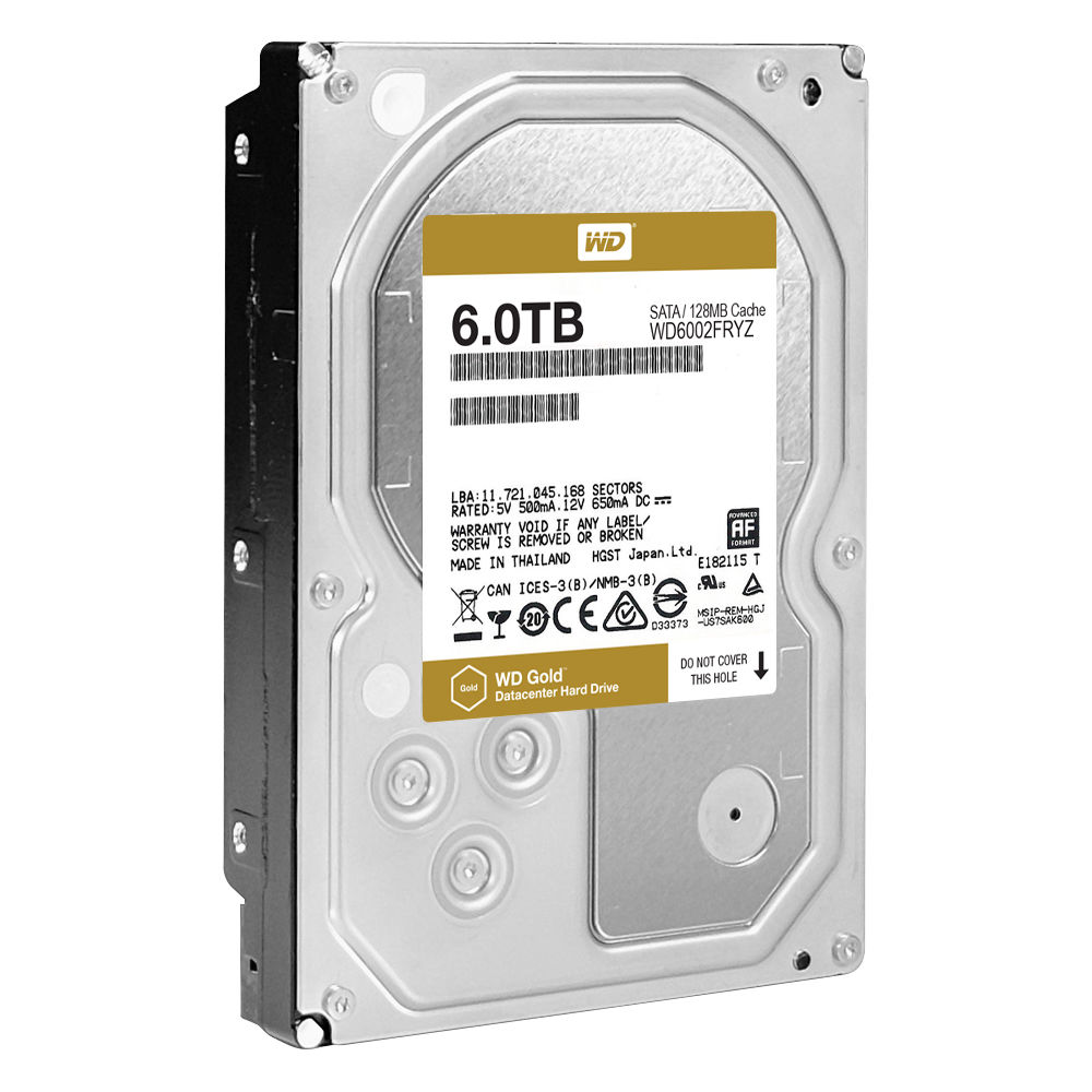 6TB SATA-III WD Gold (128MB, 7200RPM)
