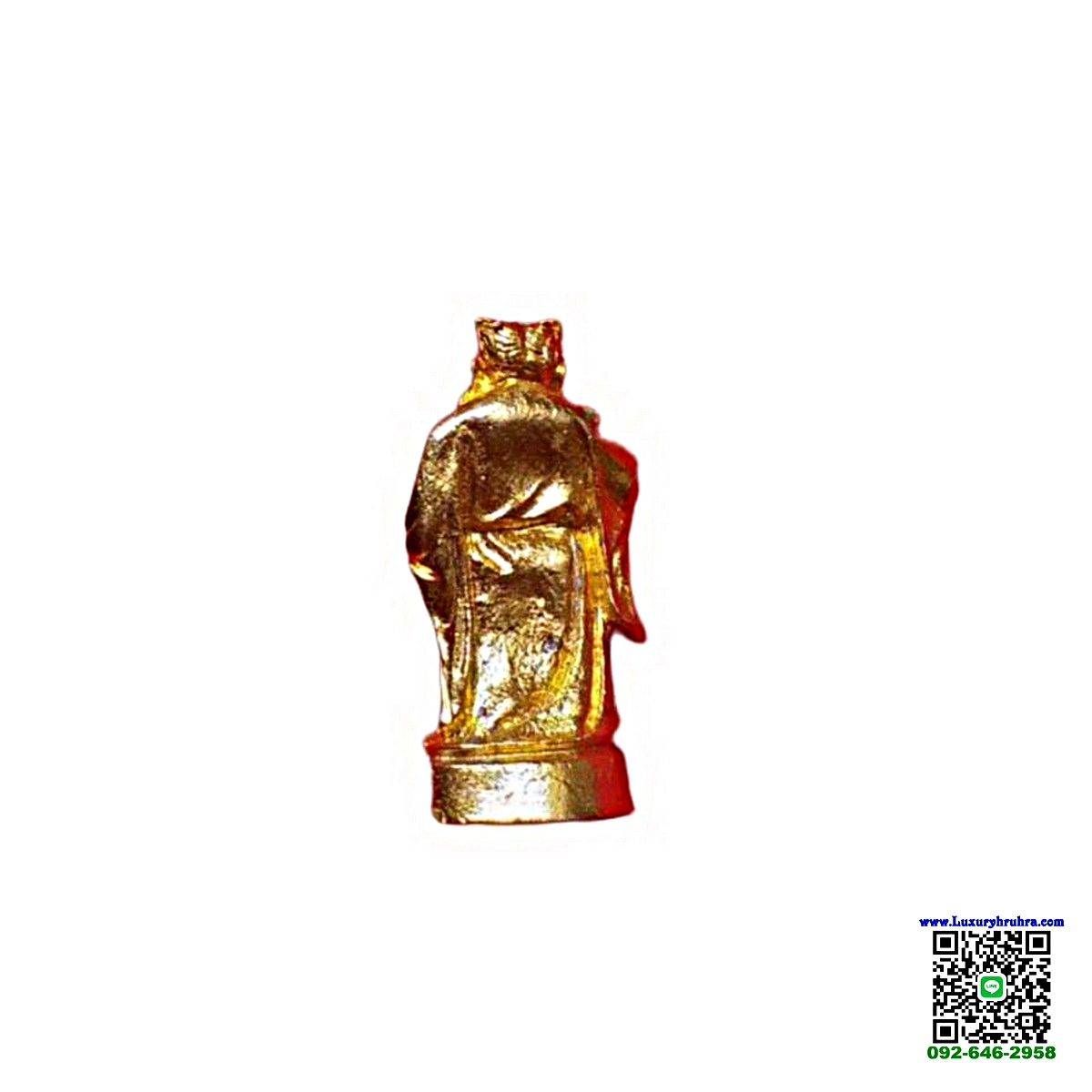 รูปหล่อลอยองค์เทพเจ้าฮั่นเจ็งลี้แปดเซียนเนื้อกะไหล่ทอง