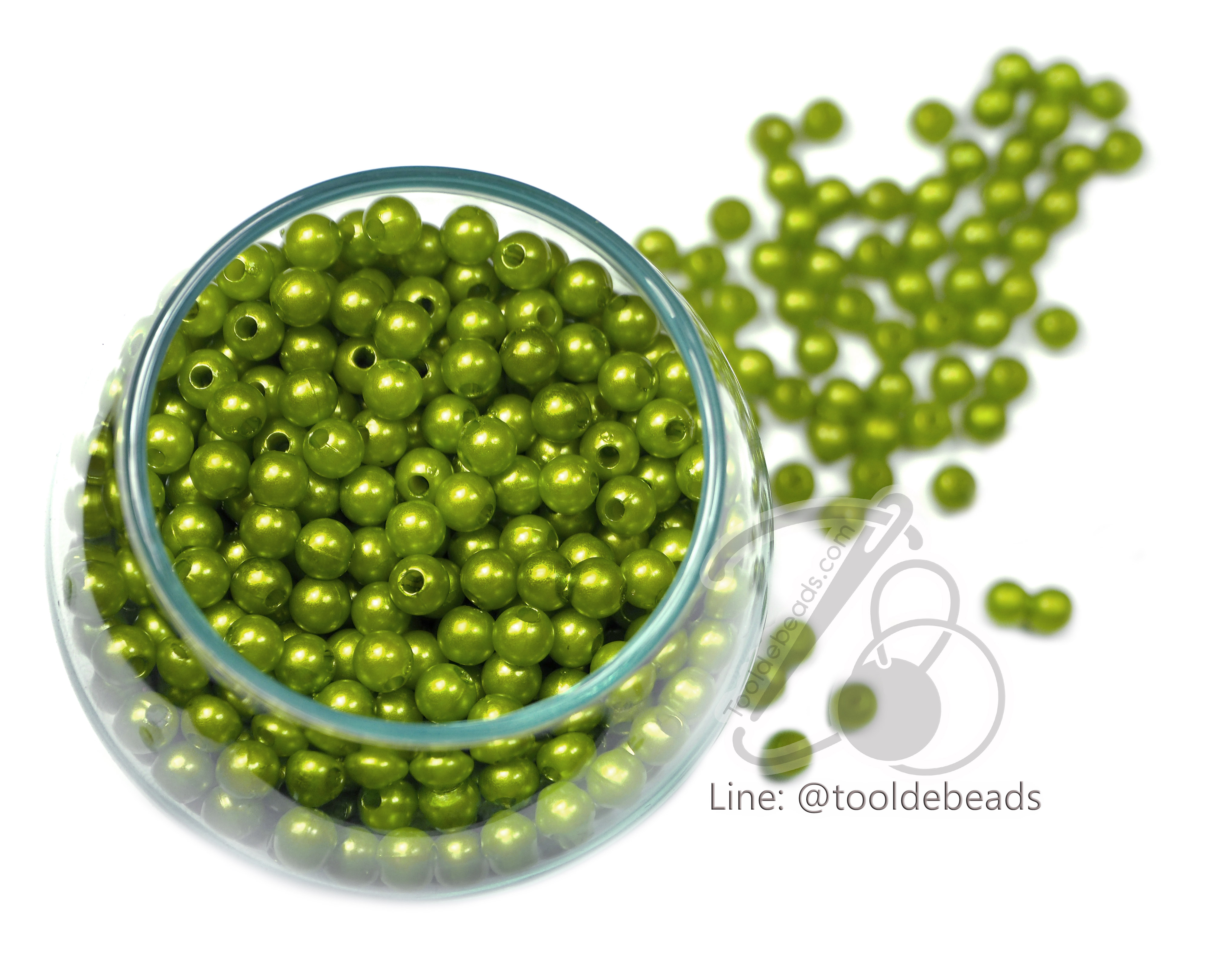 ลูกปัดมุกพลาสติก 5มม. (15 กรัม) SKU-07209