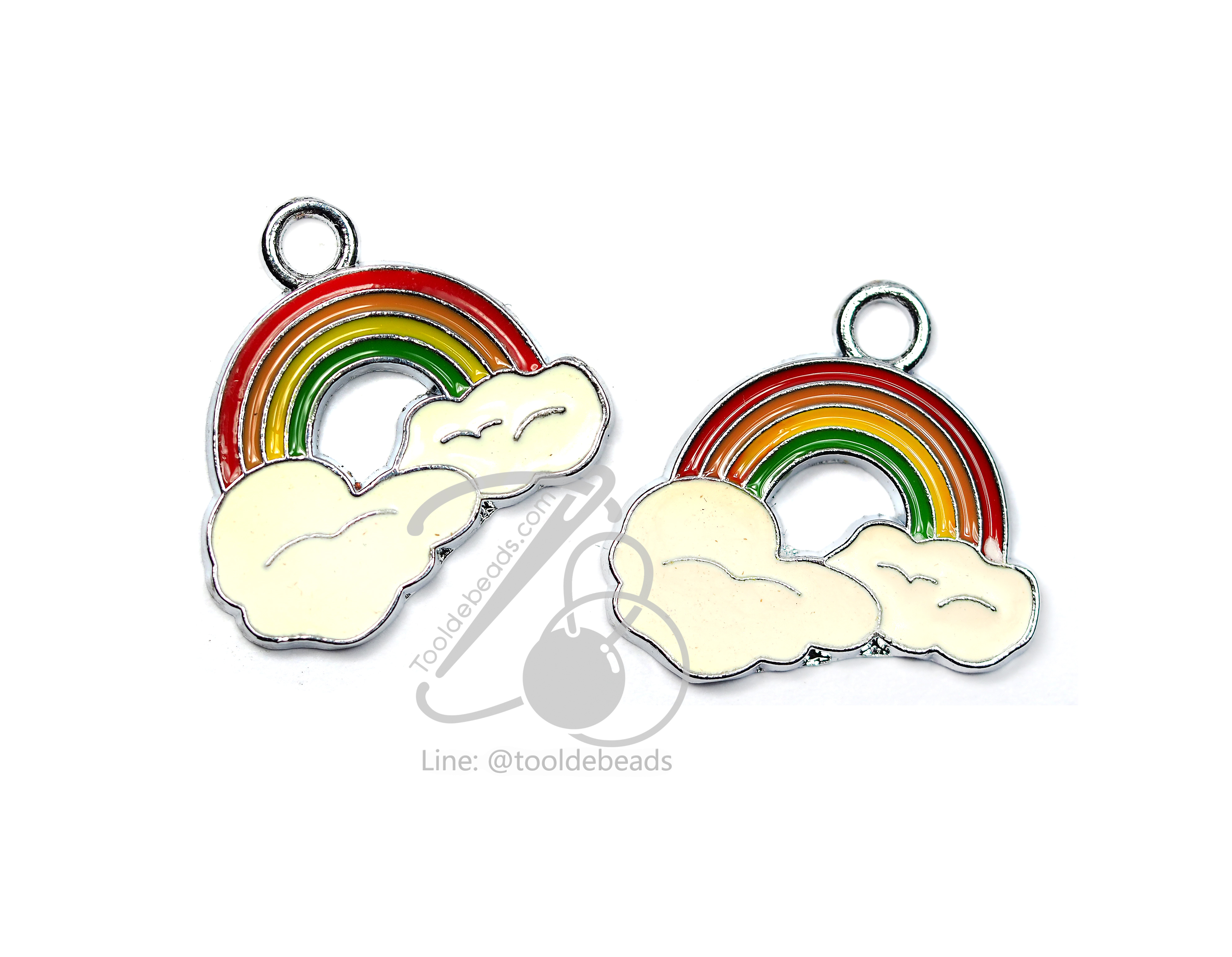 จี้เหล็ก 136 ลายรุ้ง (1 ชิ้น) SKU-00479