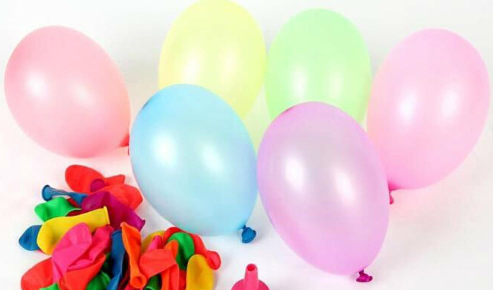 ลูกโป่งแอปเปิ้ล คละสี / 50 ใบ