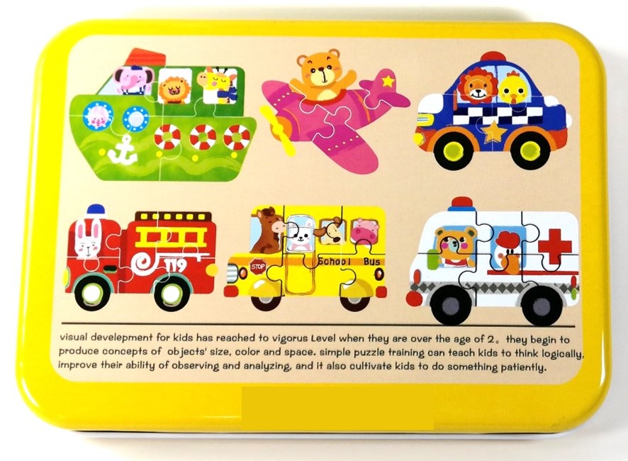 จิ๊กซอว์ไม้พร้อมส่ง หลากหลายแบบ สีสันสดใสแบบเล่นได้แบบ 6 IN 1