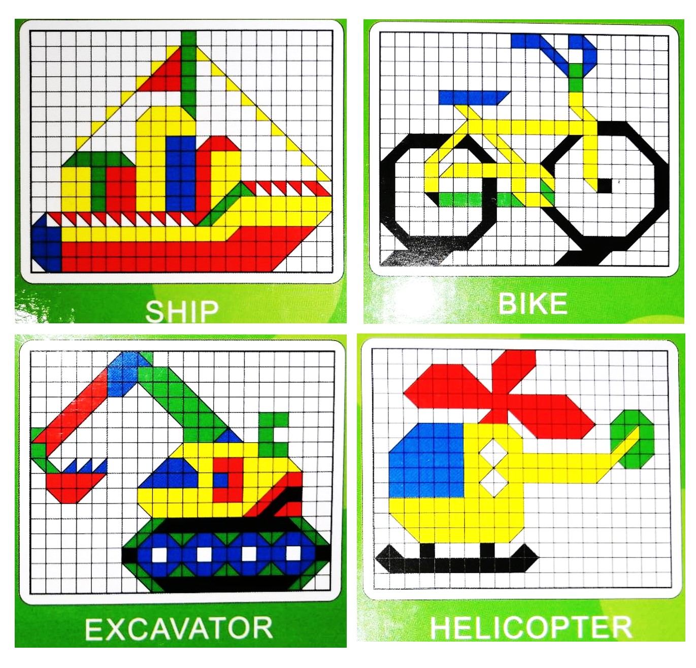 จิ๊กซอว์พลาสติกหลากสีพร้อมส่ง Puzzle Mosaic หลากสี