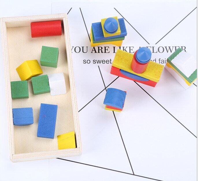 บล็อกไม้คณิตศาสตร์รูปทรงเรขาคณิต พร้อมส่ง Mathematical of Shape