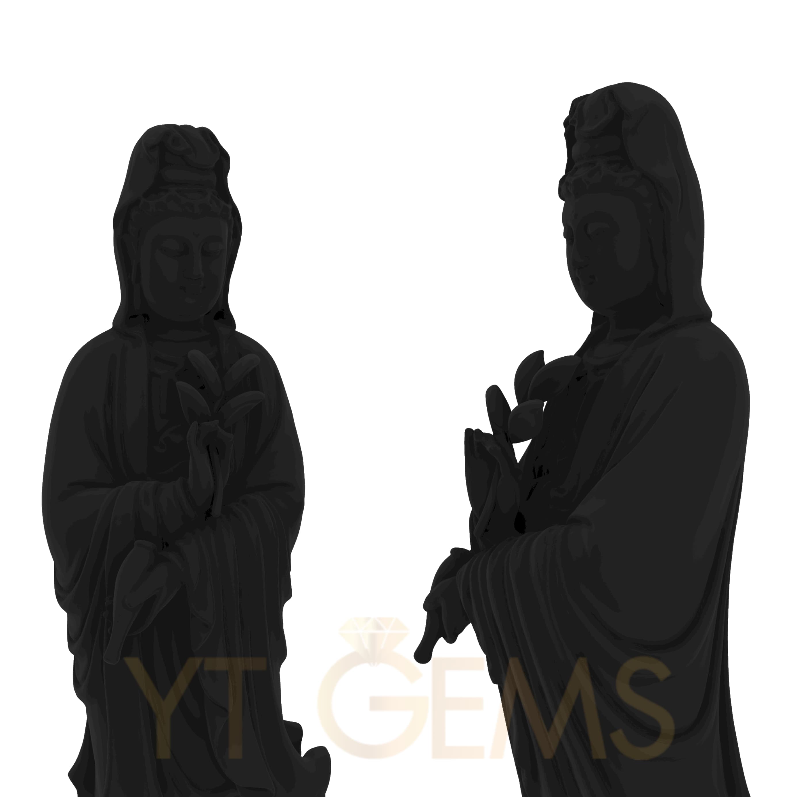 องค์พระโพธิสัตว์ เจ้าแม่กวนอิม หล่อนิลแท้ YTG-11930 YTGEMS