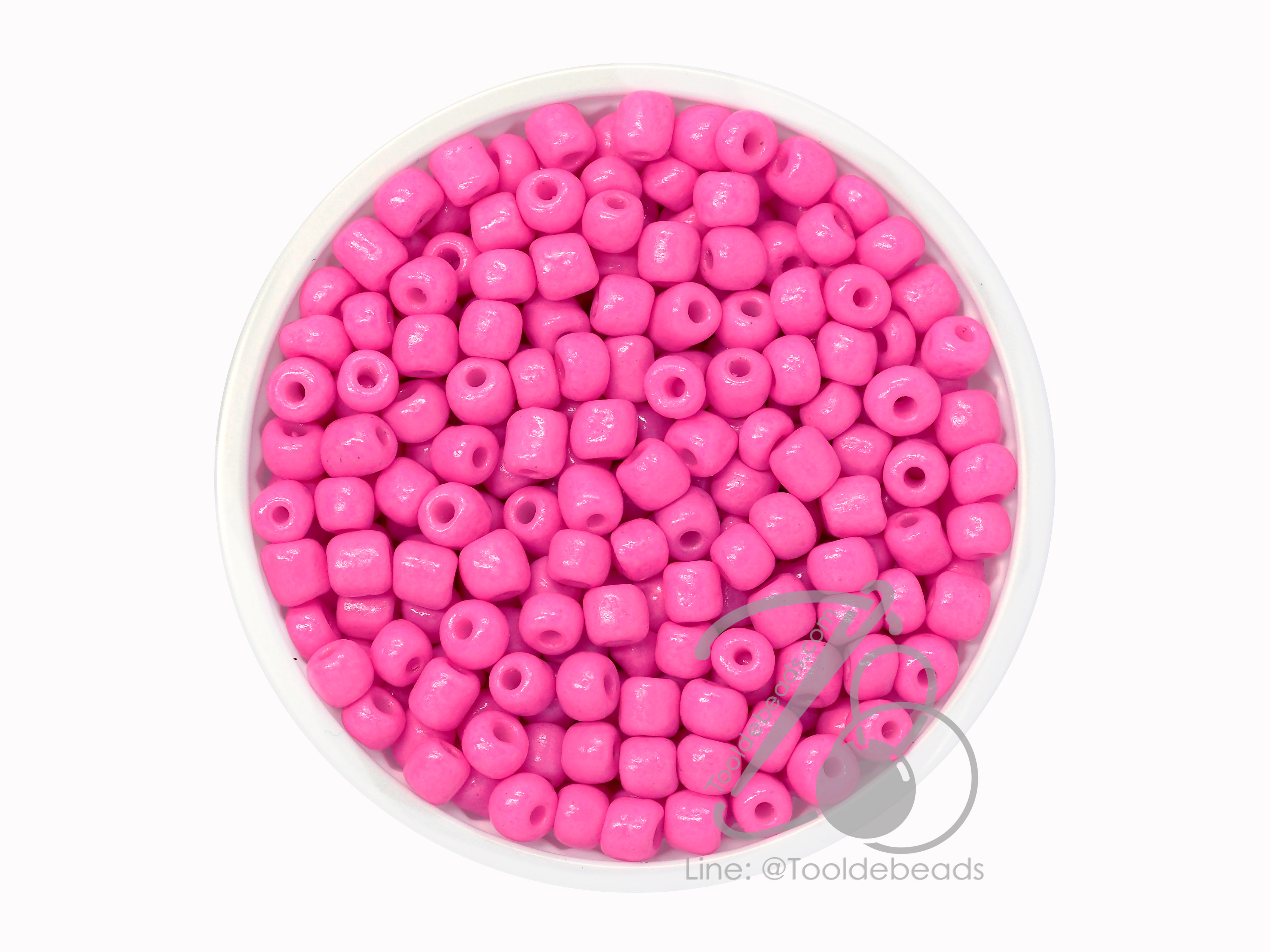 OK Brand ลูกปัดเม็ดทราย 6/0 โทนด้าน สีชมพูหวาน (450 กรัม) SKU-08323