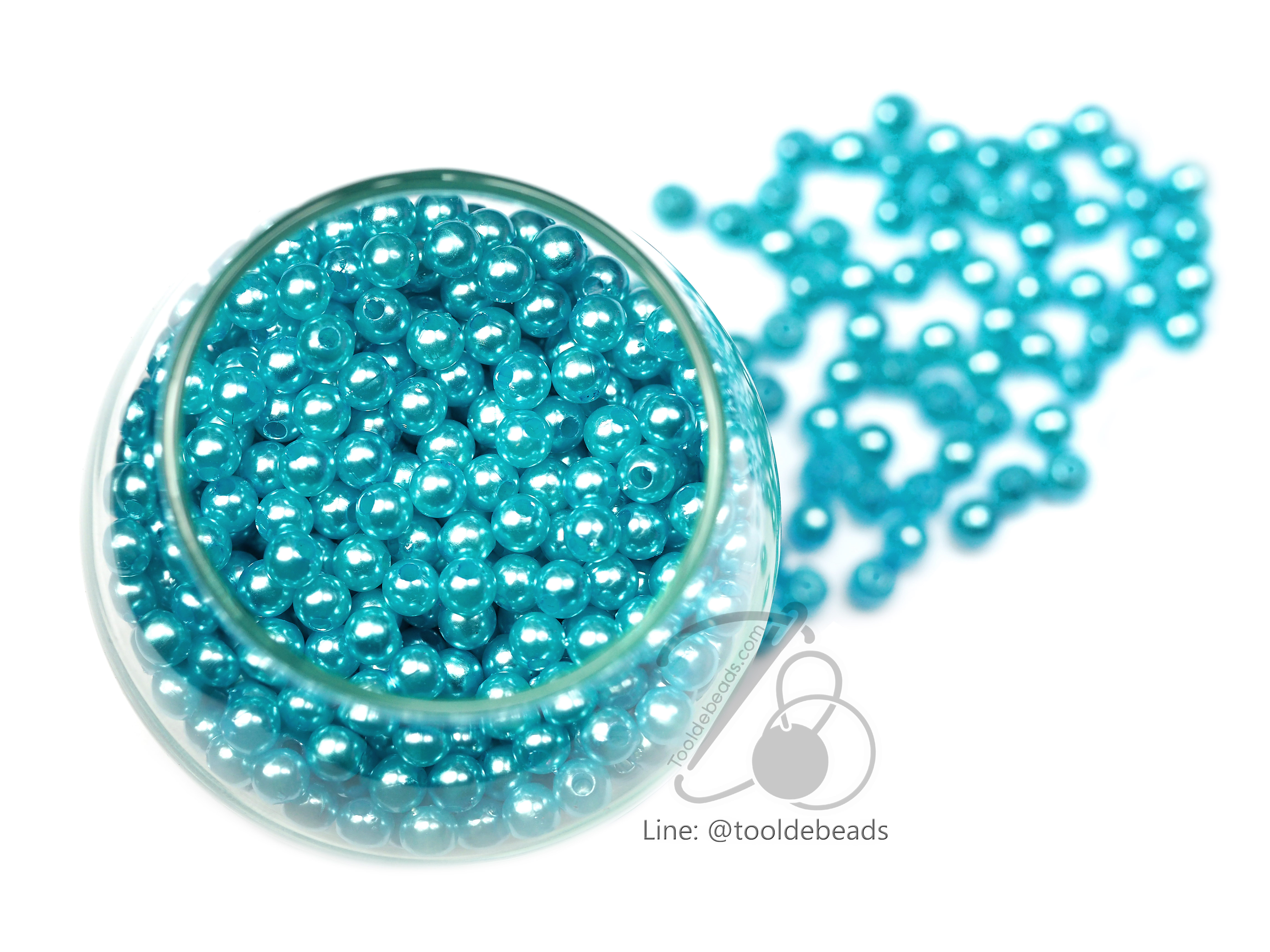 ลูกปัดมุกพลาสติก 5มม. (15 กรัม) SKU-07209